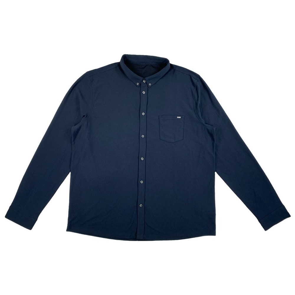 Vuori Ace Button Down Shirt Long Sleeve Men's 2XL Nazy Blue